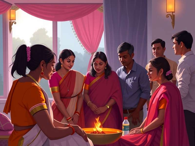 Professional poker table with cards and chips